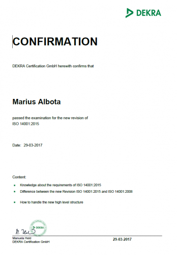 ISO 14001-2015-Exam confirmation