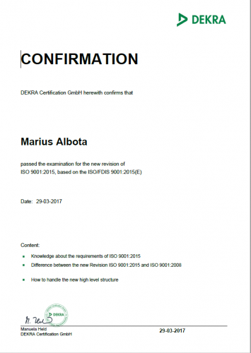 ISO 9001-2015-Exam confirmation