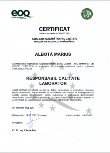 certif ARCAlbota RCL225
